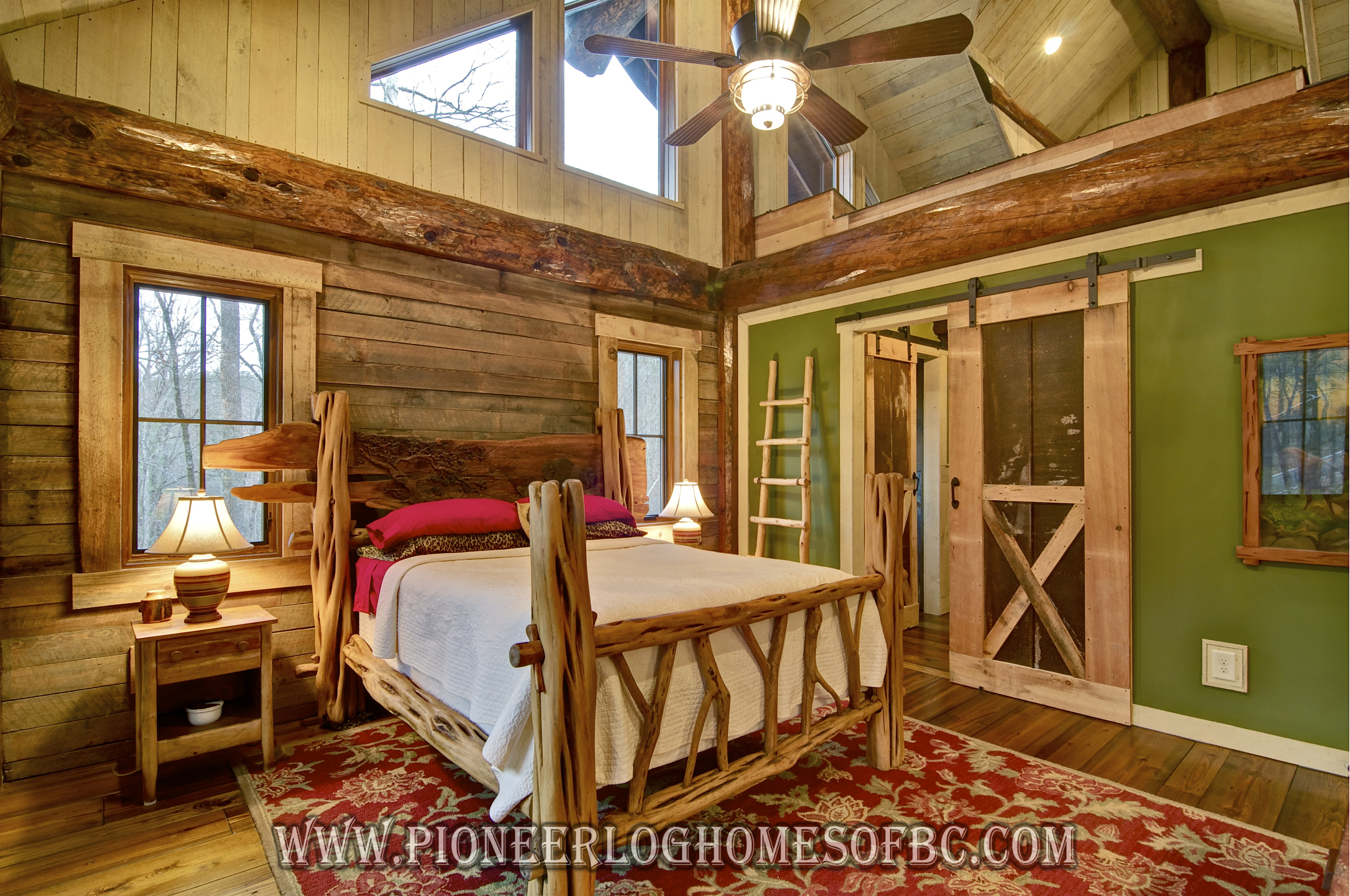 Bedrooms And Bathrooms Log Home And Cabin Interiors