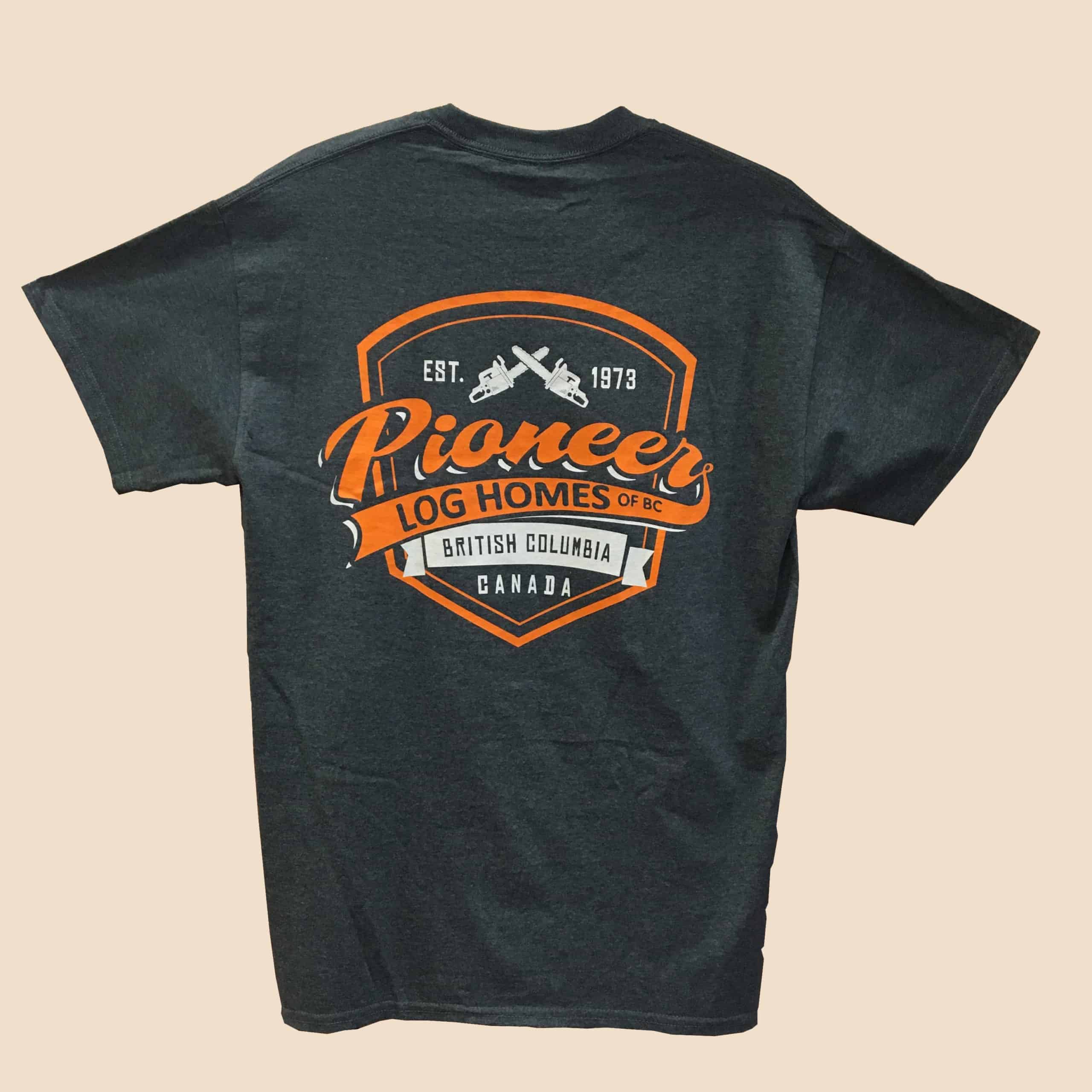 Shield Unisex T-shirt - Grey | Pioneer Log Homes of BC